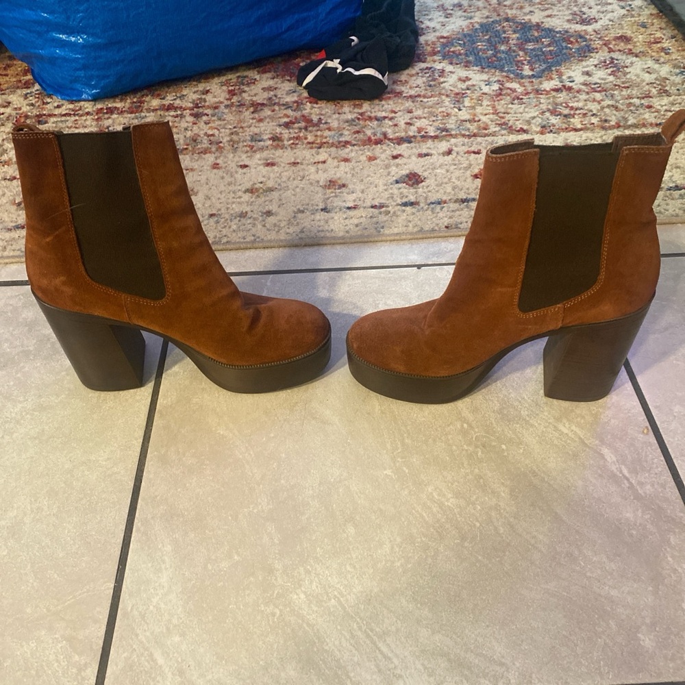 Brown Suede Ankle Boots